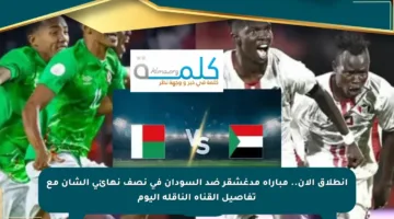انطلاق الآن.. مباراة مدغشقر ضد السودان في نصف نهائي الشان مع تفاصيل القناة الناقلة اليوم